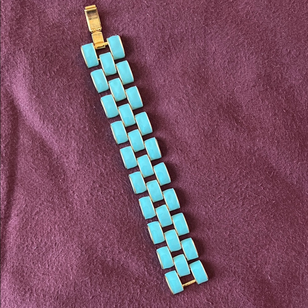 J. Crew Enamel and Gold Bracelet